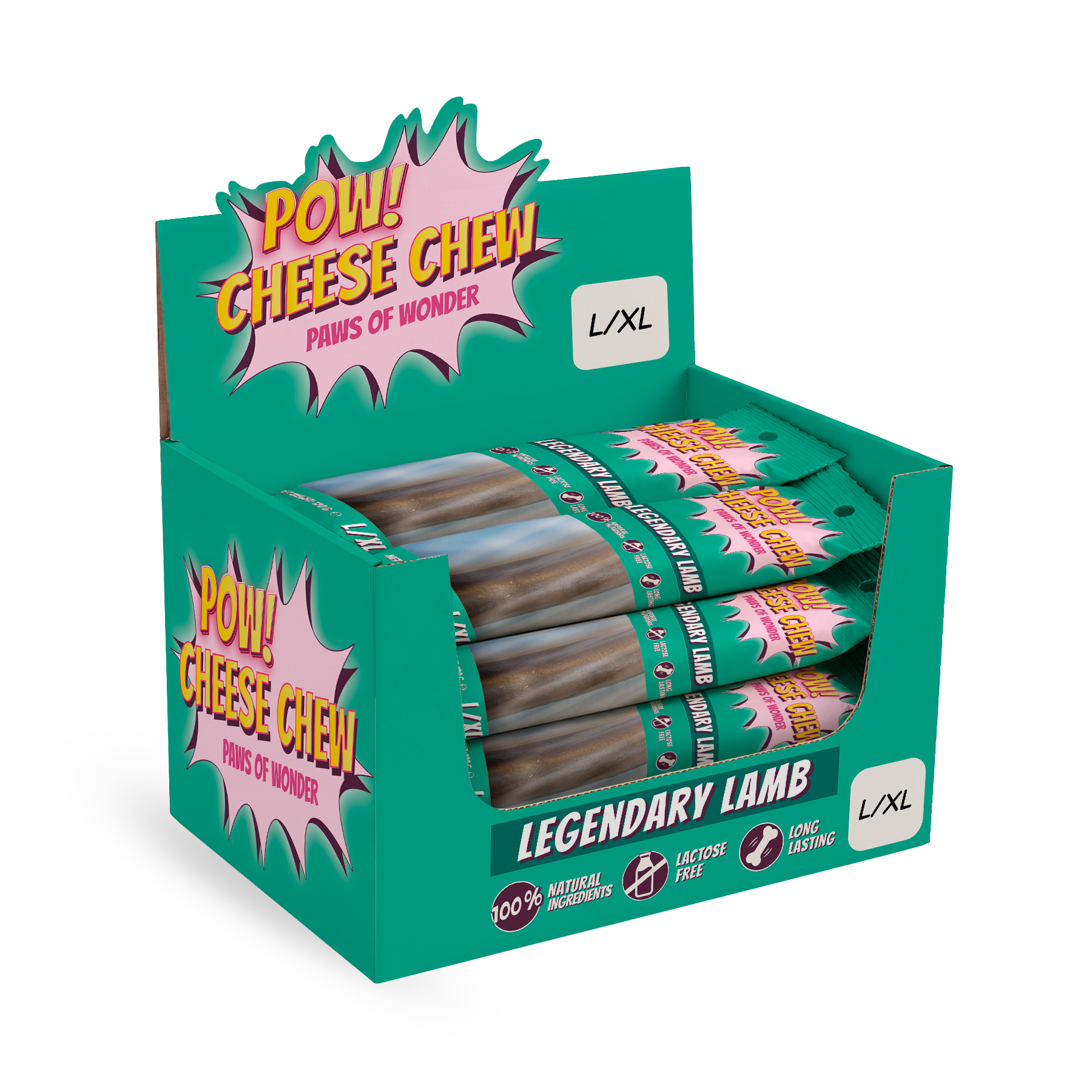 POW Cheese Chew Legendary Lamb L/XL (10 pcs)
