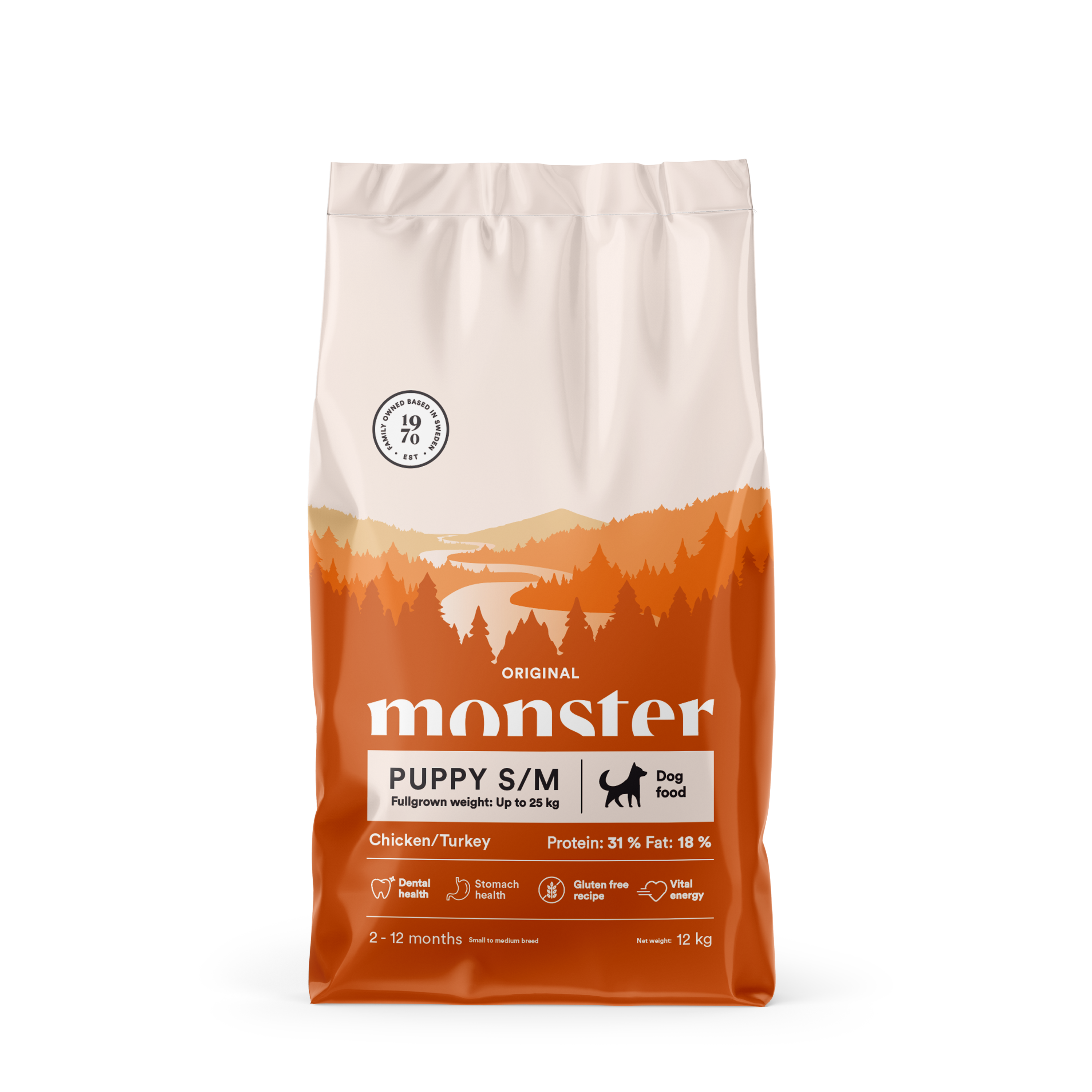 Monster Dog Original Puppy S/M Chicken/Turkey 12 kg