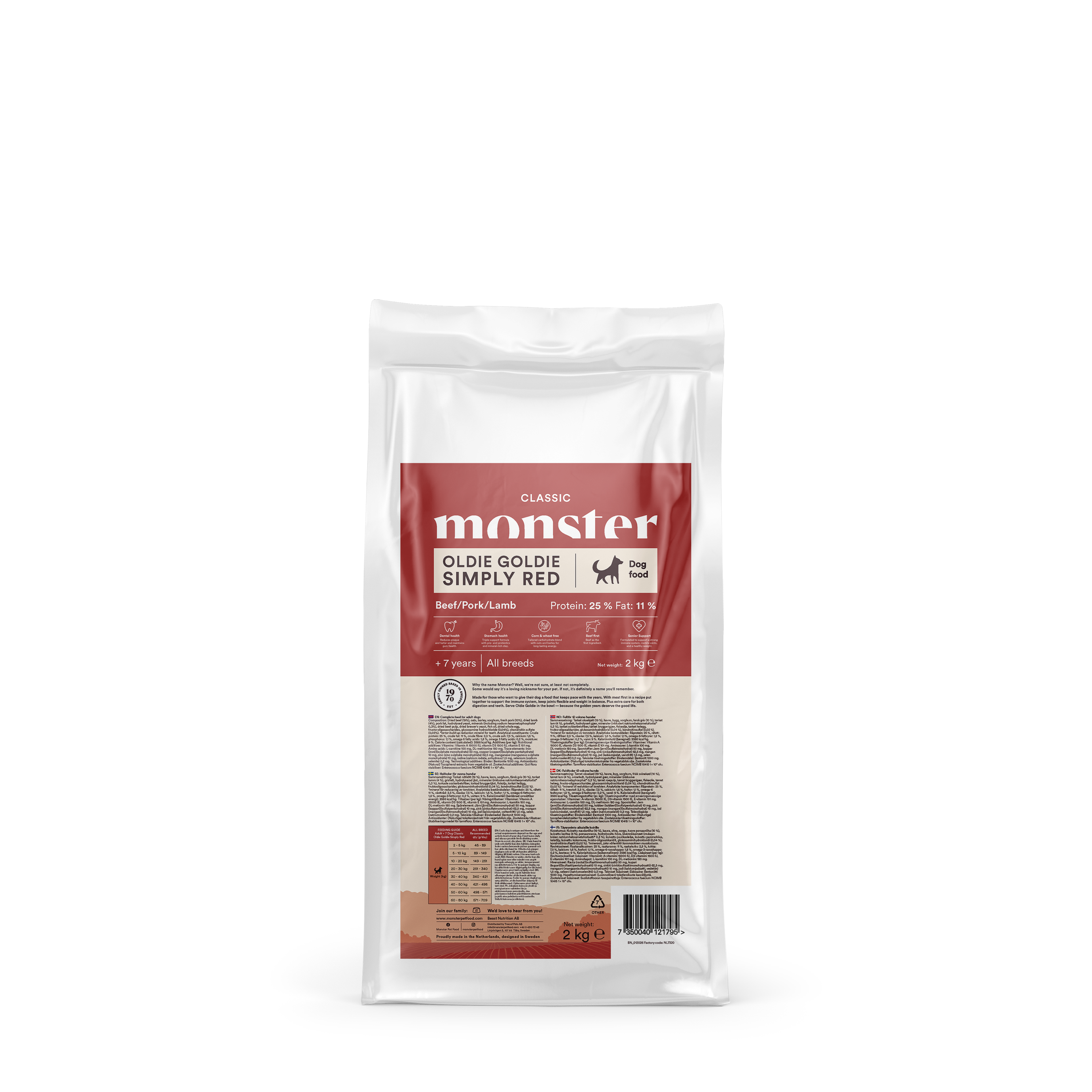 Monster Dog Classic Simply Red Oldie Goldie 2 kg