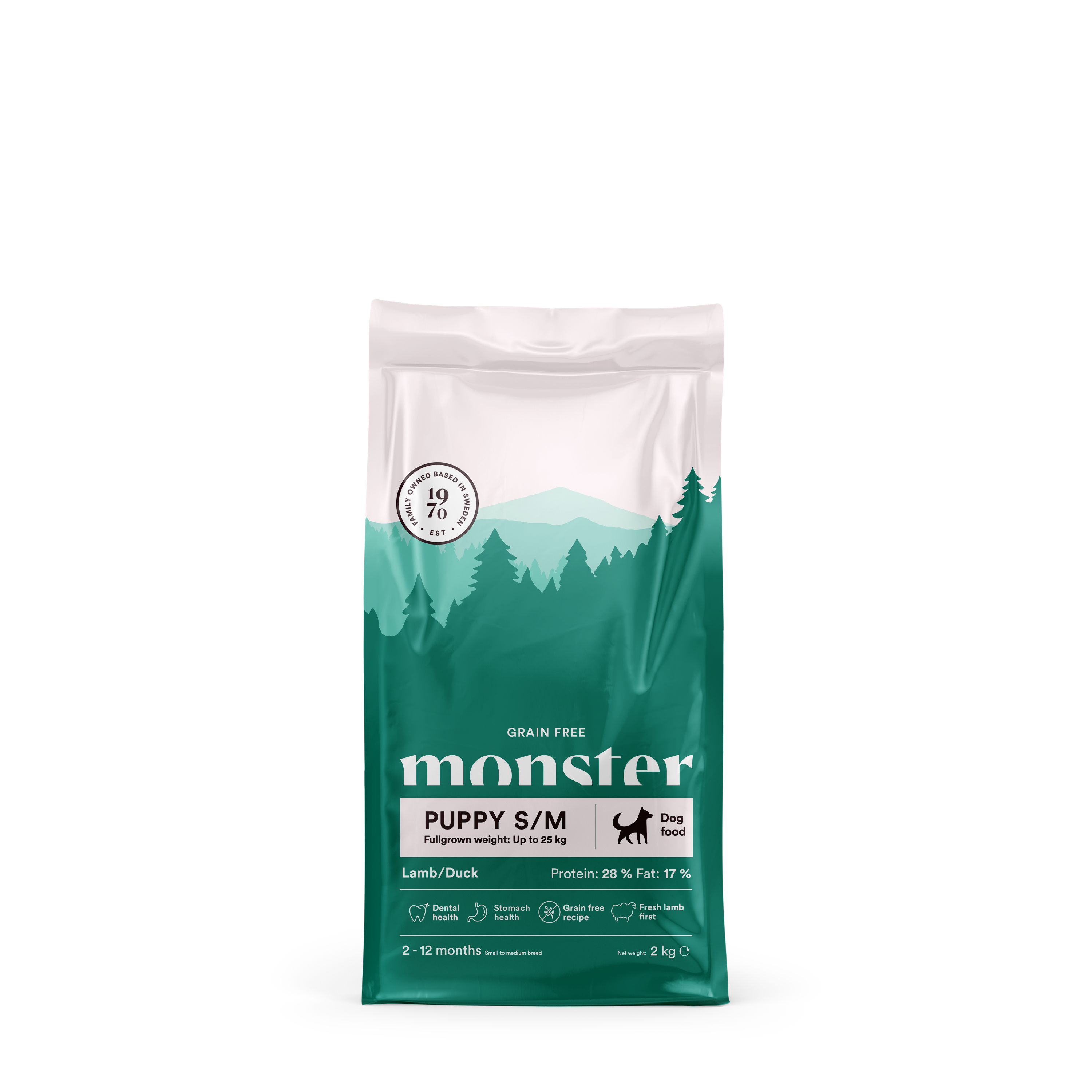 Monster Dog GF Puppy S/M Lamb/Duck 2 kg